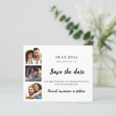 Photo collage mariage Enregistrer la carte Date (Debout devant)
