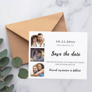 Photo collage mariage Enregistrer la carte Date