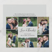 Photo Collage Mariage Merci plat | Gray (Devant / Derrière)
