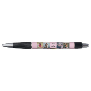 Photo Collage Mariage personnalisé stylo rose