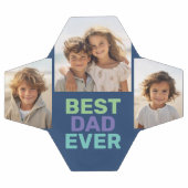 Photo Collage - Meilleur Papa Jamais - Bleu Bleu B (Plat)