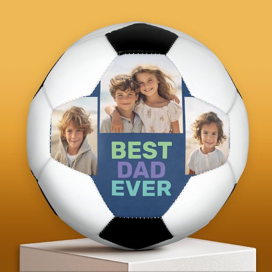 Photo Collage - Meilleur Papa Jamais - Bleu Bleu B