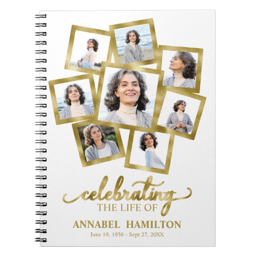 Photo Collage Memorial Funeral Livre d'or (Devant)