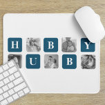 Photo Collage Moderne Bleu Meilleur Hubby Ever Cad<br><div class="desc">Le "Modern Collage Photo Blue Best Hubby Ever Gift" est un cadeau photo personnalisé qui présente une collection de photos présentant les meilleurs moments partagés entre vous et votre mari bien-aimé. Cette version particulière présente un thème bleu, ce qui en fait un ajout élégant et contemporain à tout décor.Ce cadeau...</div>