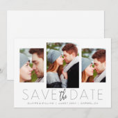 Photo Collage moderne élégant Enregistrer la carte (Devant / Derrière)