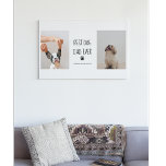 Photo Collage moderne Meilleur Papa Chien Jamais<br><div class="desc">"Voici le "Meilleur Papa Chien Jamais" ! Cette photo de collage moderne capture le lien déchirant entre un père aimant et son compagnon furieux. De longues promenades dans le parc à des nuits douillettes sur le canapé, ce duo dynamique est inséparable. Par épais et fins, ils ont le dos de...</div>