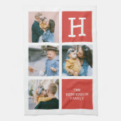 Photo Collage Monogramme Serviette de cuisine mode (Vertical)