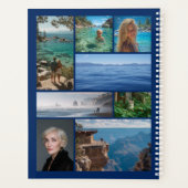 Photo Collage Navy and White 2026 Calendar (Dos)