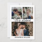Photo Collage Nous avons Elopé Faire-part Mariage (Devant)