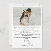 Photo Collage Nous avons Elopé Faire-part Mariage (Dos)