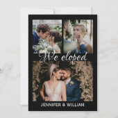 Photo Collage Nous avons Elopé Faire-part Mariage (Devant)