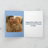 Photo Collage Number 1 Dad Trophy Kaart (Binnen)