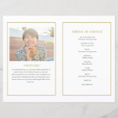 Photo Collage Ordre de service Programme funéraire (Dos)