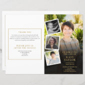 Photo Collage Ordre de service Programme funéraire (Devant / Derrière)