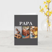 Photo Collage Papa D Gift  Kaart (Gele Bloem)