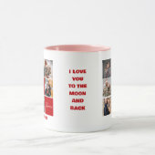 Photo Collage Personnalisé Message & Nom Mug (Centre)