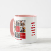 Photo Collage Personnalisé Message & Nom Mug (Devant gauche)