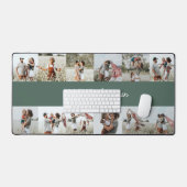 Photo collage personnalisé moderne sauge vert chic (Clavier et souris)