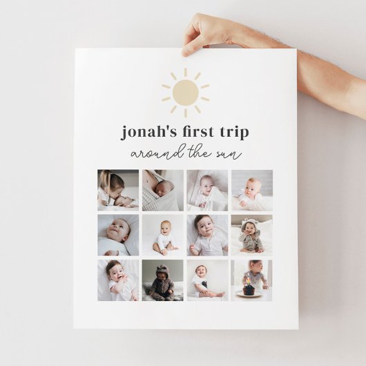 Photo Collage Poster - 1ère Voyage Autour Du Solei