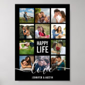 Photo Collage Poster Mariage noir (Devant)