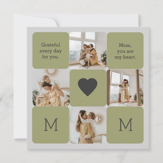 Photo Collage pour maman - Carte de voeux (Devant)