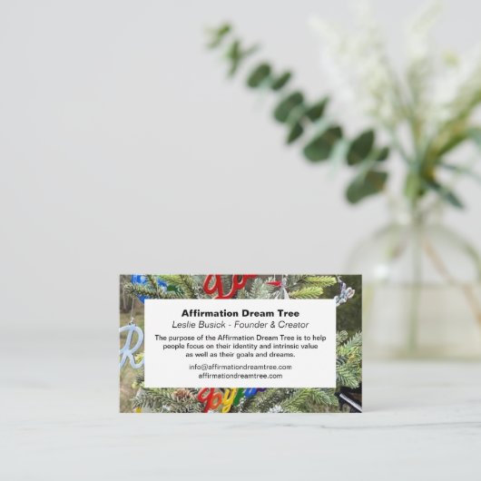 Photo Collage QR Code Carte de visite (Debout devant)