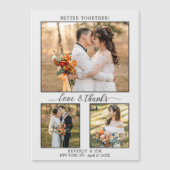 Photo Collage Script Mariage Magnet Merci (Devant)