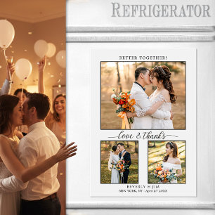 Photo Collage Script Mariage Magnet Merci