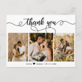 Photo Collage Script Wedding Dank u Briefkaart (Voorkant)
