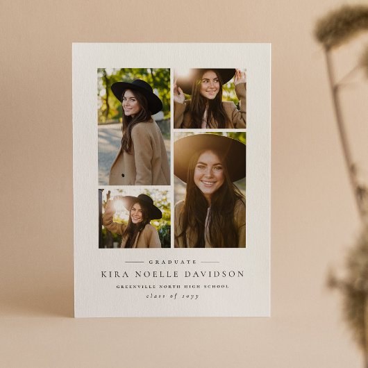 Photo collage simple graduation faire-part