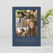 Photo collage simple marine graduation faire-part (Debout devant)