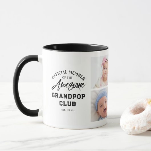 Photo Collage stupéfiant GRANDPOP Mug (Avec donut)