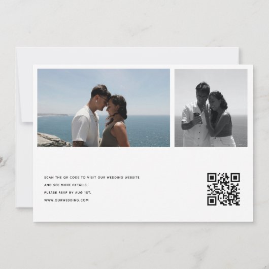 Photo Collage Wedding | Qr Code Invitations (Dos)