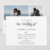Photo Collage Wedding | Qr Code Invitations (Devant / Derrière)