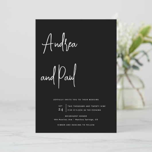 Photo Collage Wedding | Qr Code Invitations (Debout devant)