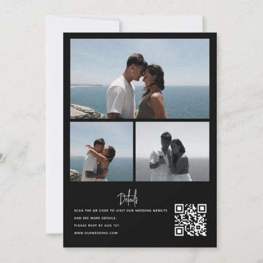 Photo Collage Wedding | Qr Code Invitations (Dos)