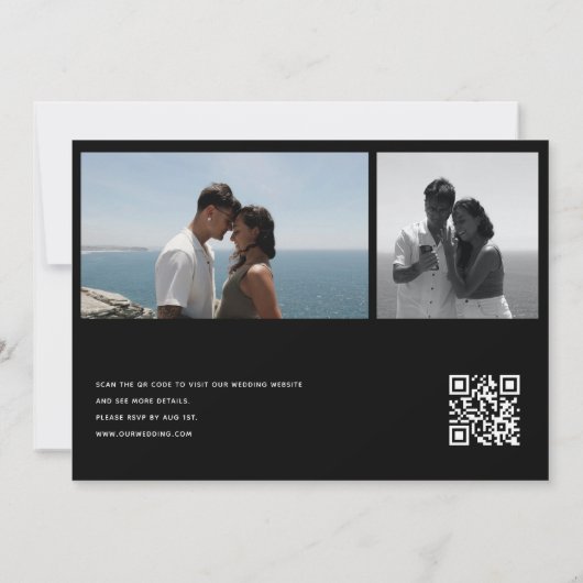 Photo Collage Wedding | Qr Code Invitations (Dos)