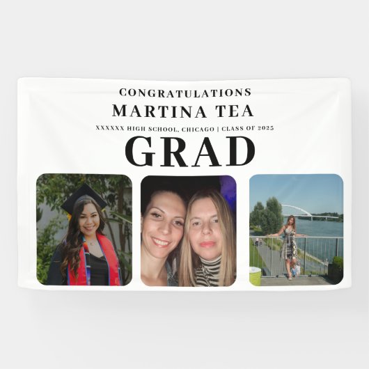 Photo Collage Welkom Afstuderen Banner (Horizontaal)