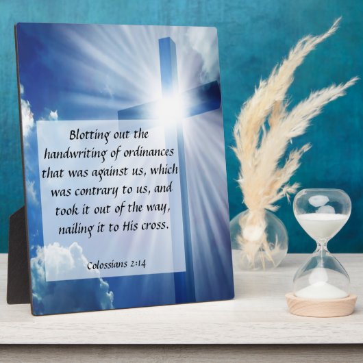 Photo Colossiens 2:14 Plaque (Côté)