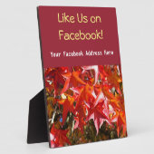 Photo Comme nous Sur Facebook Signal Plaque Automne (Côté)