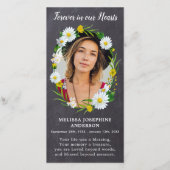 Photo commémorative Floral Funeral Prayer Carte Si (Devant)