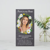 Photo commémorative Floral Funeral Prayer Carte Si (Debout devant)