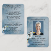 Photo commémorative Grand Carte de visite d'oiseau (Devant / Derrière)