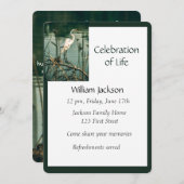 Photo commémorative Invitation Egret Water Bird (Devant / Derrière)