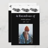 Photo commémorative Invitation Graphic Art Feather (Devant / Derrière)