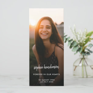 Photo commémorative moderne Carte de prière funé