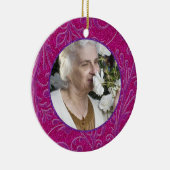 Photo commémorative Ornement de Noël rose pourpre (Droite)