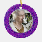 Photo commémorative Ornement de Noël violet (Devant)