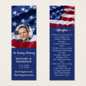 Photo commémorative Signet de prière funéraire pat (Devant & derrière)