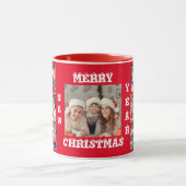 PHOTO COMPLÈTE COLLAGE MERRY CHRISTMAS MUG RED COL (Centre)